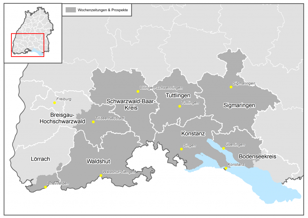karte prospekt-zustellung und flyer-verteilung
